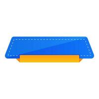 Blank Sale Label, Sticky Or Tag Element In Blue And Chrome Yellow Color. vector