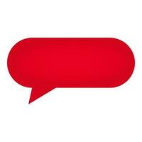 Blank Chat Box Element In Red Color. vector