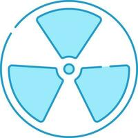 Blue And White Nuclear Circle Icon. vector