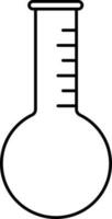 Isolated Liquid Beaker Icon In Lineal Style. vector