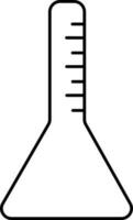 Isolated Liquid Erlenmeyer Flask Linear Icon. vector