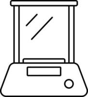 Lab Weighing Machine Icon In Black Outline. vector