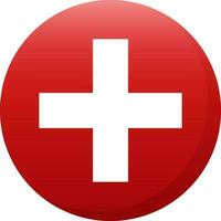 Medical Symbol Or Icon In Red And White Color. vector