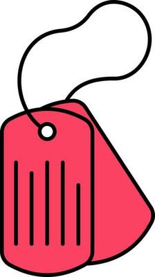 Blank Red Tags Or Label Icon.