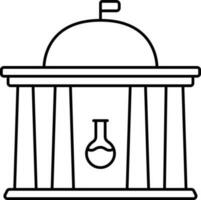 Research Center Icon In Linear Style. vector