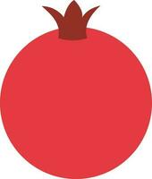 Flat Illustration Of Pomegranate Red Icon. vector