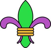 Fleur De Lis Colorful Icon Or Symbol. vector