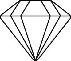aislado diamante icono en negro describir. vector