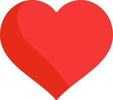 Beautiful Red Heart Shape Icon On White Background. vector