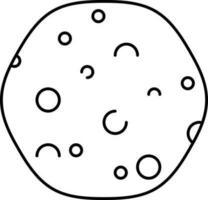 Arab Pita Bread Icon In Line Art. vector