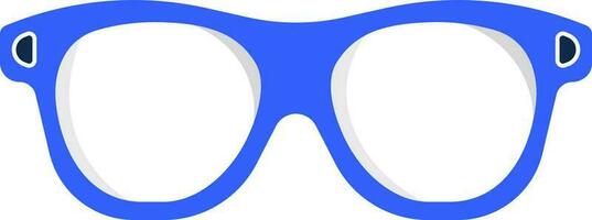 aislado gafas de protección icono en blanco y azul color. vector