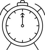 aislado alarma reloj icono en lineal estilo. vector