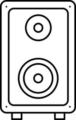 Isolated Sound Speaker Black Outline Icon.
