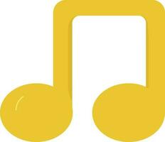 Isolated Music Symbol Or Icon In Yellow Color. vector