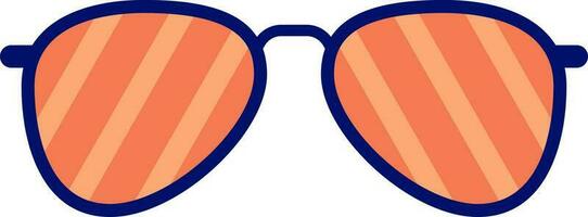 aislado raya fiesta gafas de protección icono en plano estilo. vector