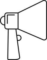 Hand Held Megaphone Or Loudspeaker Outline Icon. vector