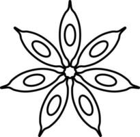 Isolated Anise Icon In Line Art. vector
