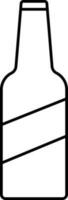 Isolated Champagne Bottle Lineal Icon. vector