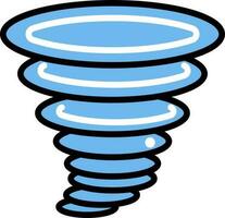 Tornado Icon In Blue And White Color. vector