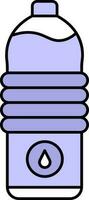 Water Bottle Icon In Blue And White Color. vector