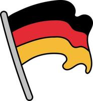 ondulación Alemania bandera icono en plano estilo. vector