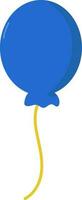 Illustration Of Blue Color Balloon Icon In Flat Style. vector