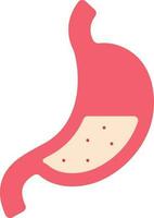 Red Illustration Of Stomach Structure Icon. vector