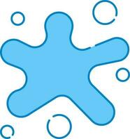 Isolated Splash Icon In Blue And White Color. vector