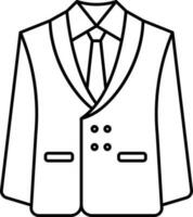 aislado traje icono en negro describir. vector