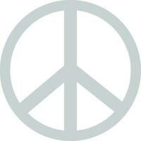 Isolated Grey Color Peace Icon In Flat Style. vector