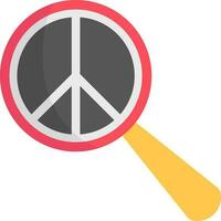 Peace Search Colorful Icon In Flat Style. vector