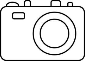 Isolated Camera Icon In Thin Line Art. vector