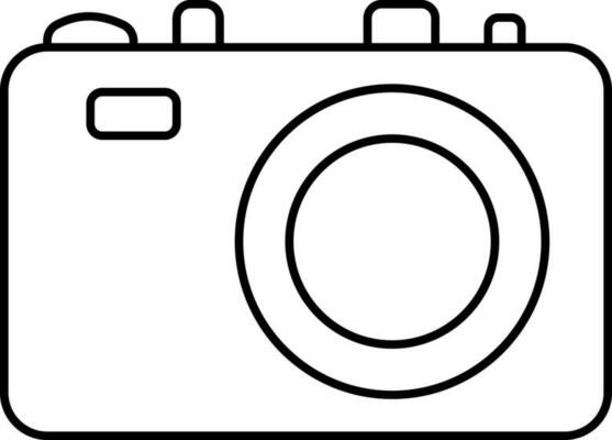 Isolated Camera Icon In Thin Line Art.