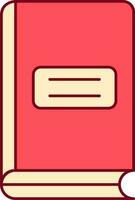 Isolated Book Icon In Red And Yellow Color. vector