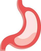 Red Illustration Of Stomach Structure Icon. vector