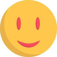 Smiley Emoji Face Icon In Red and Yellow Color. vector