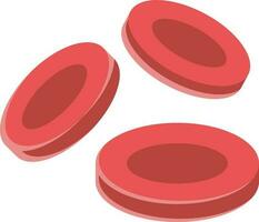 Red Blood Cells Icon Or Symbol In Flat Style. vector