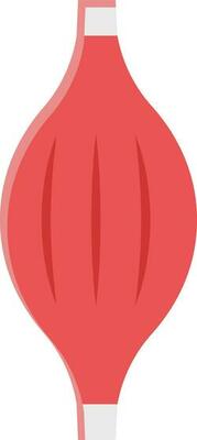 Flat Style Muscle Icon In Red Color.