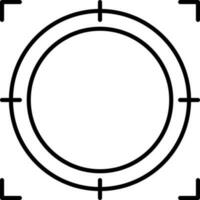 Focus Icon Or Symbol In Line Art. vector