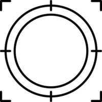 Focus Icon Or Symbol In Line Art. vector