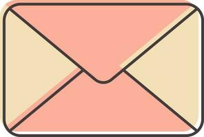 Envelope Icon In Pink Color. vector