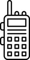 Walkie Talkie Icon In Black Outline. vector