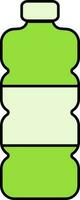 Plastic Bottle Icon In Green Color. vector