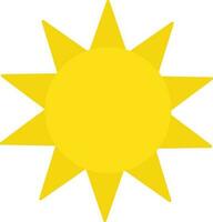 Illustration Of Yellow Sun Icon Or Symbol. vector