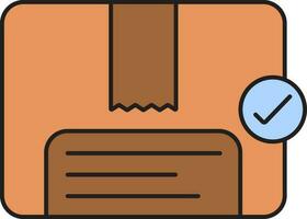 Check Delivery Box Icon In Flat Style. vector
