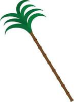 Isolated Sugarcane Icon In Green And Brown Color. vector