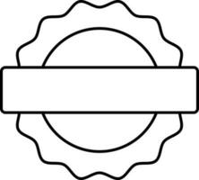 Isolated Stamp Or Seal Icon In Outline. vector