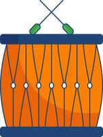 Illustration Of Snare Drum With Sticks Icon. vector
