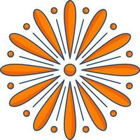 Illustration Of Firework Icon In Flat Style. vector