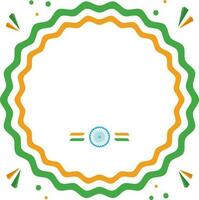 Illustration Of Circular Ribbon Space For Text Icon In Indian Flag Color. vector